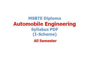 Msbte Computer Engineering Syllabus I Scheme Truexams