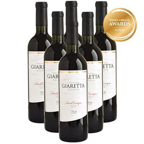 Vinho Tinto Seco Giaretta RESERVA Cabernet Sauvignon 750ml Cx C 6