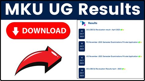 Mku Ug Results 2024 Out Check Madurai Kamaraj University April Ba