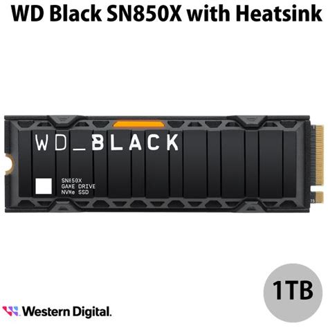 Western Digital Tb Wd Black Sn X Nvme Ssd With Heatsink Pcie