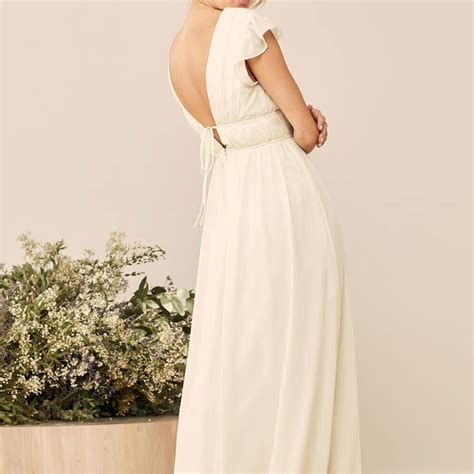 The Lulus Im All Yours Cream Ruffled Maxi Dress Gem