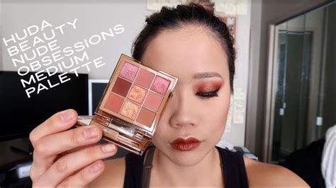 Huda Beauty Nude Obsessions Medium Palette Tutorial Youtube