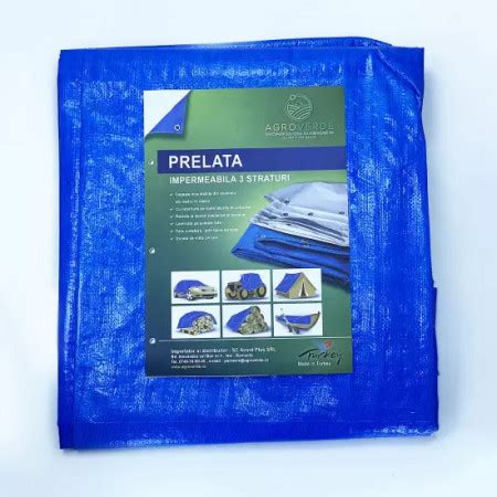 Prelata Impermeabila Cu Inele 3X3 Metri 175 Grame Mp Tratata UV