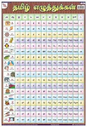 Teachingnest Tamil Barakhari Chart Laminated X Cm X Inch