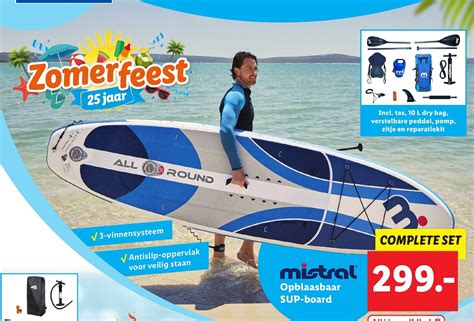 Mistral Opblaasbaar Sup Board Aanbieding Bij Lidl