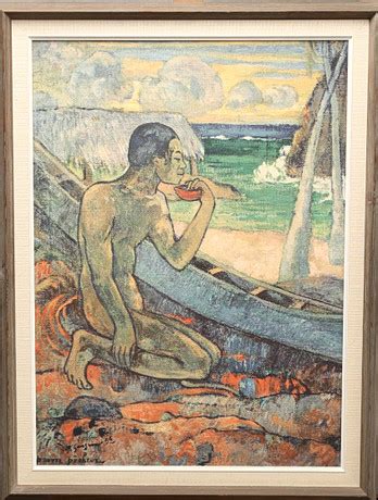 Paul Gaugin After Reproduction On Canvas Master Art Print Signed