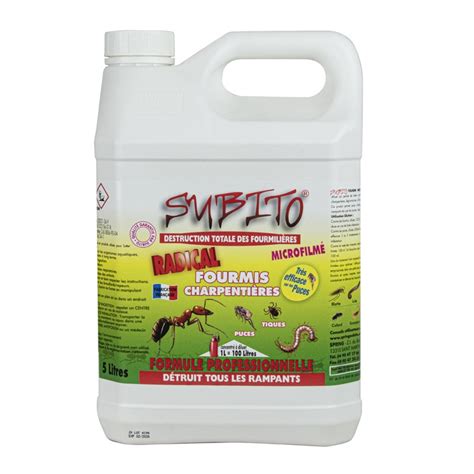 Subito Insecticide Concentré Fourmis Et Fourmilières 5 L