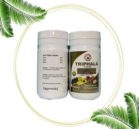 Dp Ayurveda Triphala Powder For Reduce Digestion Problem Packaging