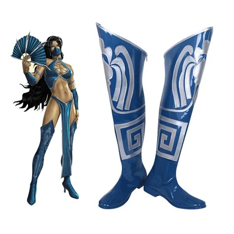 Mortal Kombat 9 Kitana Cosplay Shoes Boots Halloween Cosplay Accessories Adult Women In Shoes