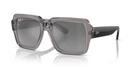 Ray-Ban RB4408 Magellan Bio-Based 54 Silver/Grey & Transparent Grey ...