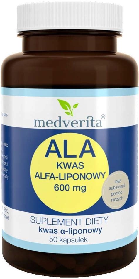 Medverita Ala Kwas Alfa Liponowy 600 Mg 50 Kaps Opinie I Ceny Na Ceneo Pl