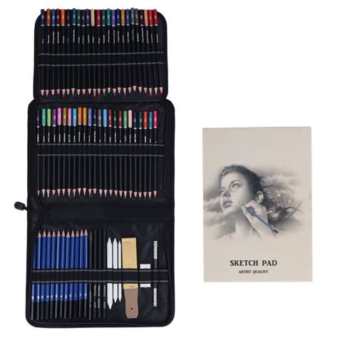 Tbest Kit De Crayon De Dessin Ensemble De Crayons De Couleur 97PCS Avec