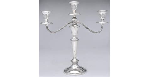 Puritan Sterling Hollowware Weighted 3 Light Candelabra By Gorham