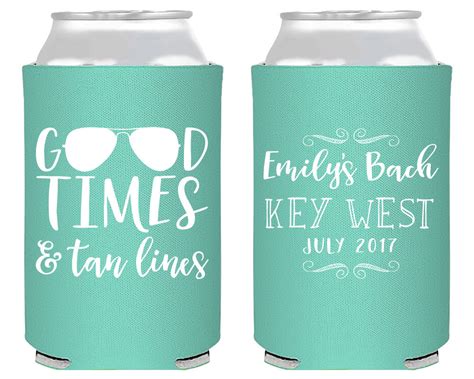 Good Times And Tan Lines Beach Can Coolers 1664 Siphiphooray