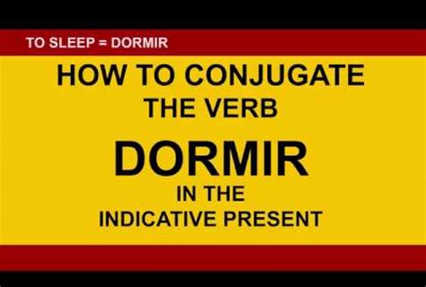 Dormir Verb Chart