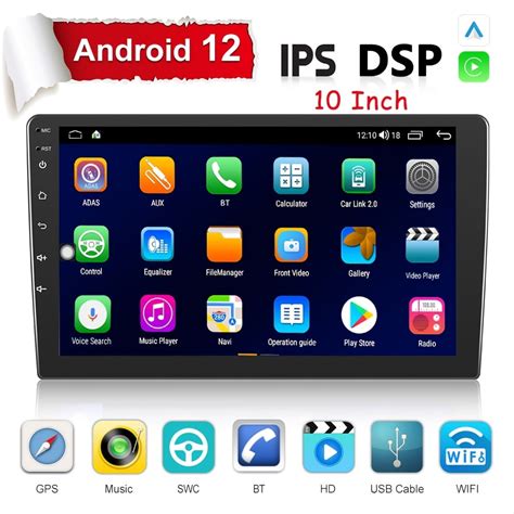 Double 2 Din 10 Inch 464g Android 12 Carplay Android Auto 25d Fm