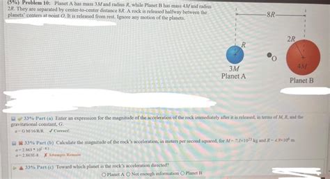 Solved Problem Planet A Has Mass M And Radius R Chegg