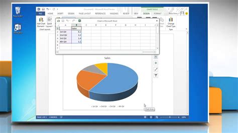 How To Make A Pie Chart In Microsoft Word Youtube