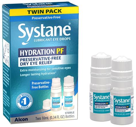 Systane Hydration Lubricant Long Lasting Dry Eye Drops Preservative