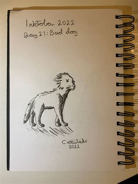 Inktober 2022 Day 21 Bad Dog By Crocutate On Deviantart