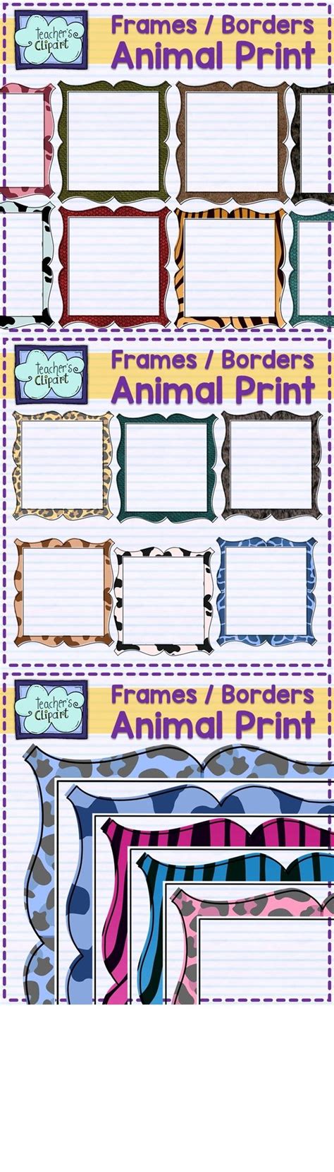 Animal print borders | Clip art borders, Animal print, Clip art