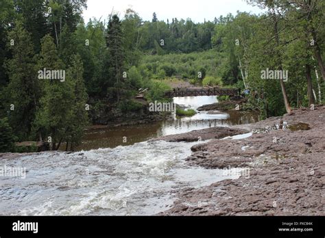 Waterfall In Gooseberry Falls State Park Northern Minnesota Stock Photo