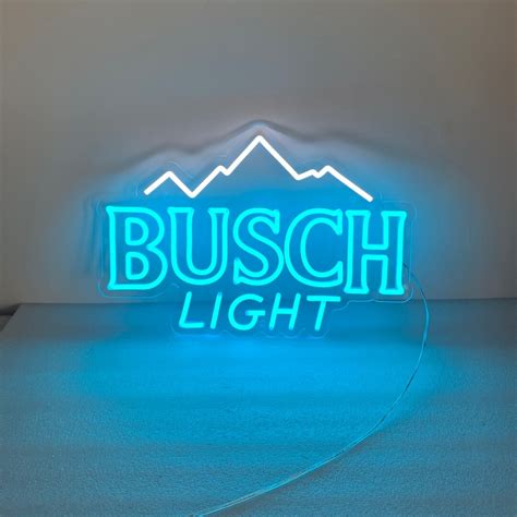 Busch Light Sign, Busch Light Neon Sign Light for Beer Bar Decor, Man ...