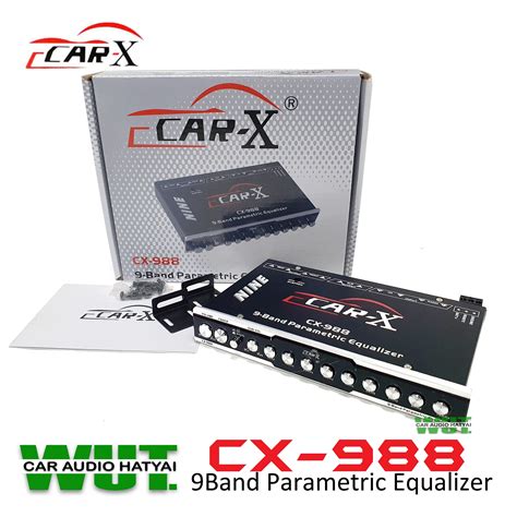 Car X เครื่องเสียงรถยนต์ ตัวปรับเสียง Preamp ปรีแอมป์ 9แบน 9band ปุ่มกดเก็บได้ ซับรวม Car X