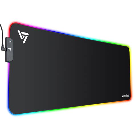 VictSing RGB Gaming Mouse Pad Large, Extended LED Mousepad with 13 Lig