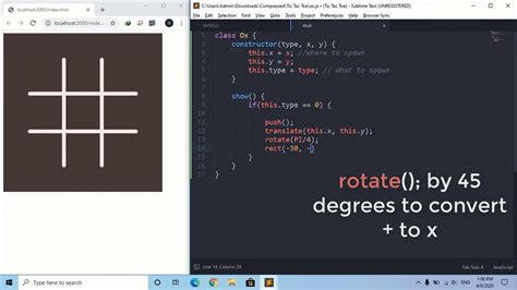 Tutorial Code Tic Tac Toe In Javascript With P Js Youtube