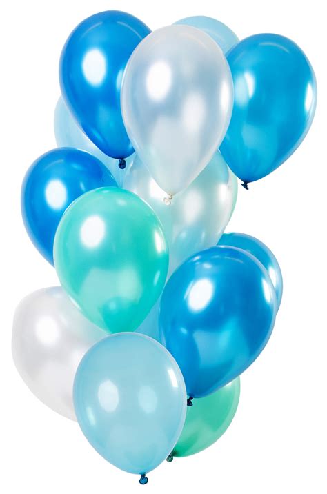 Latexballons Azure Blau Metallic Party Versand At