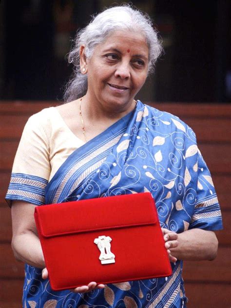 New Delhi Union Finance Minister Nirmala Sitharaman Carrying The