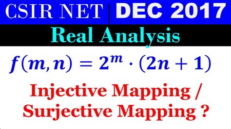 Csir Net Mathematics Dec 2017 Real Analysis One One And Onto