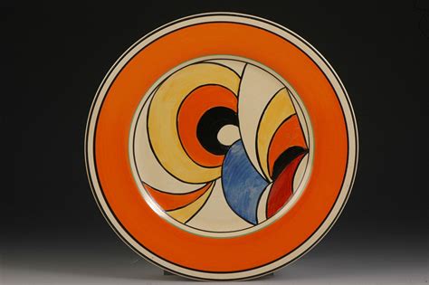 clarice cliff 'SWIRLS' LARGE PLATE C.1930