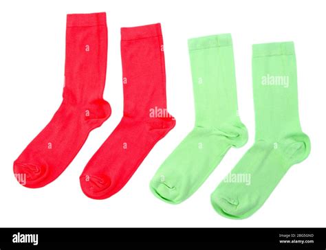 Colorful Socks Isolated On White Stock Photo Alamy