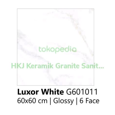 Jual Keramik Lantai Sun Glazed Luxor White Glossy Ukuran X Kualitas