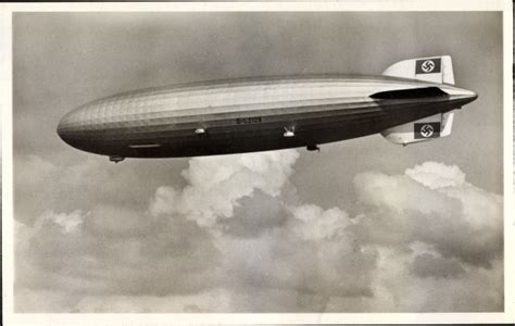 Ansichtskarte Postkarte Luftschiff LZ 129 Hindenburg Akpool De