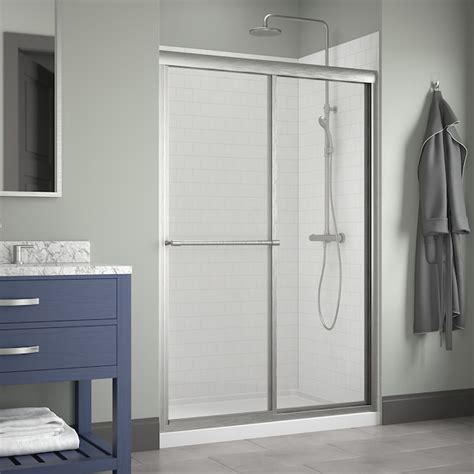 Craft Main Tides Brushed Nickel 56 In To 60 In W X 70 In H Framed Sliding Shower Door Tdss4466