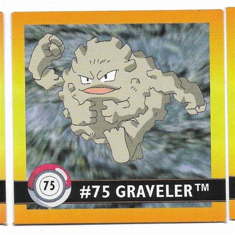 Pokemon Graveler Dunkin Sticker Card