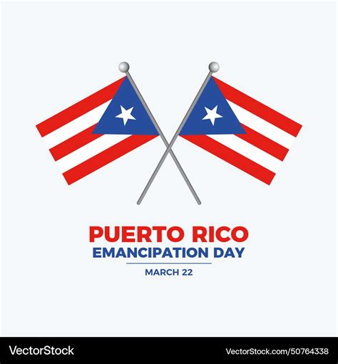 Puerto Rico Emancipation Day Poster Royalty Free Vector