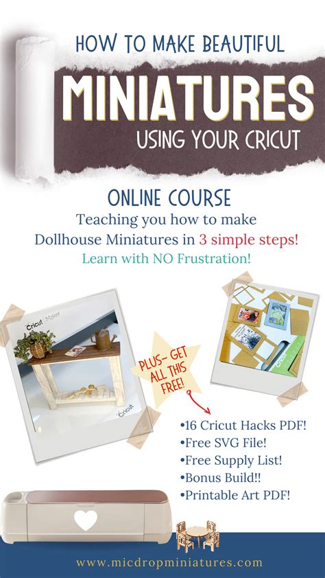 Learn How To Make Beautiful Dollhouse Miniatures Using Your Cricut In 2021 Dollhouse