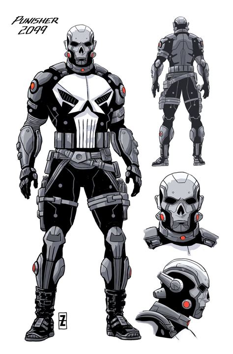 Punisher 2099 Patrick Zircher Superhero Art Superhero Design