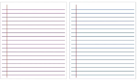 College Ruled Vs Wide Ruled Paper Dimensions