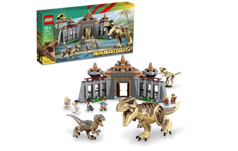 Lego Jurassic Park Visitor Center T Rex And Raptor Attack Fizx