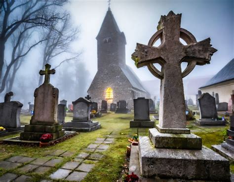 Cemetery, All Souls Day, Chrysanthemums Free Stock Photo - Public Domain Pictures