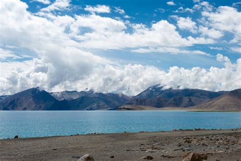 Pangong Lake View From Between Kakstet And Chushul In Ladakh Jammu And