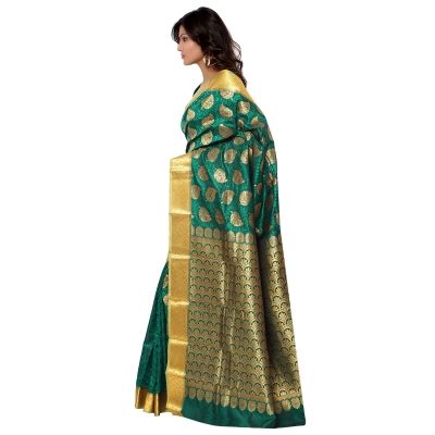 Silk Sarees Buy Kanchipuram Art Silk Saree Leaf Design With Blouse