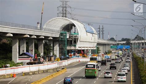 FOTO Pembangunan LRT Cawang Cibubur Capai 78 Persen Foto Liputan6