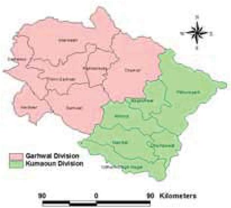 Uttarakhand State – Divisions and Districts | Download Scientific Diagram