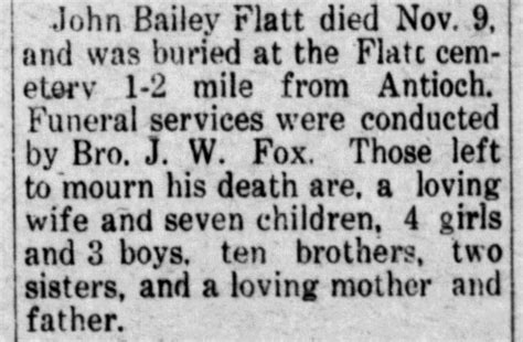 John Bailey Flatt 1876 1919 Find A Grave Memorial